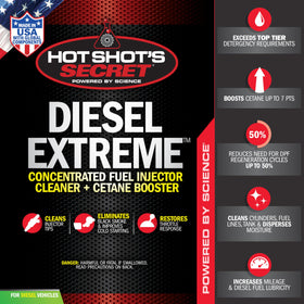 Hot Shot's Secret bottle in hand to illustrate 64 oz scale and portability