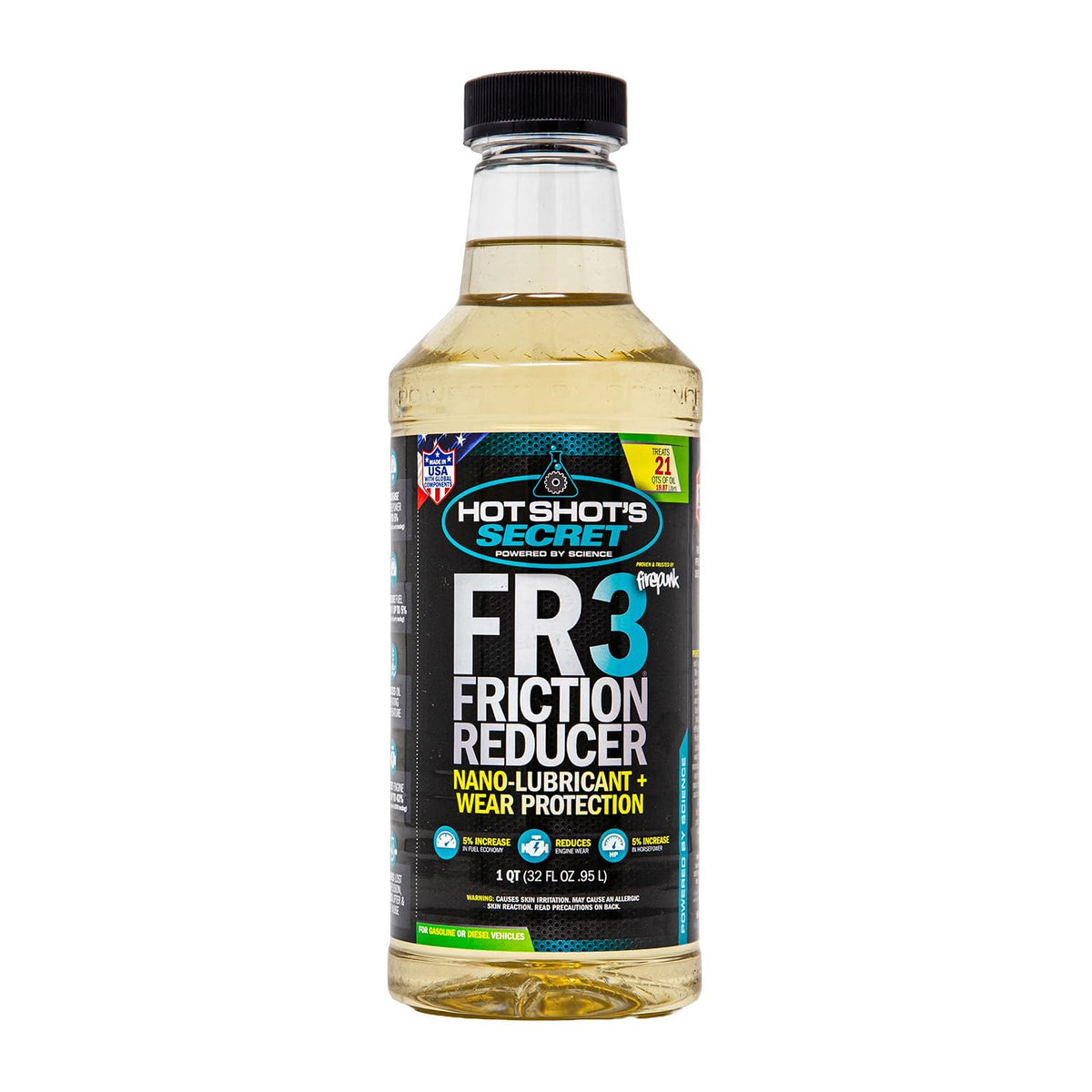 Hot Shot's Secret FR3 front label showing product name and size for quick ID