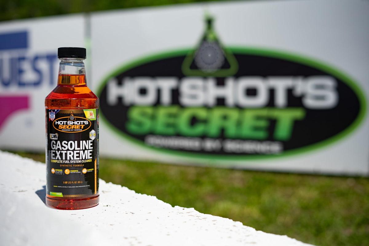 Hot Shot's Secret being added to a fuel tank at refueling for simple maintenance