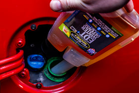 Hot Shot's Secret graphic showing injector cleaning benefit and protection