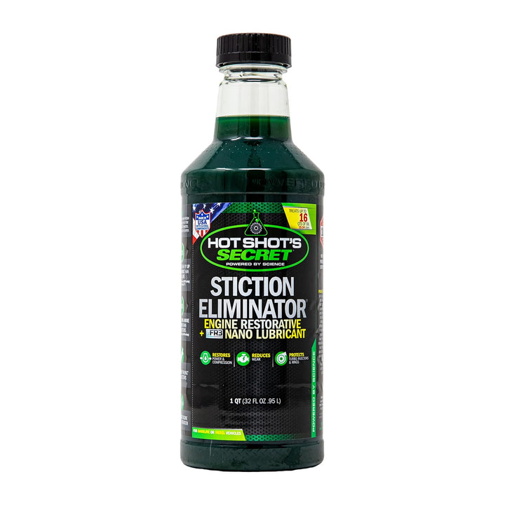 Hot Shot's Secret front 32 oz bottle showing product packaging and clear benefit