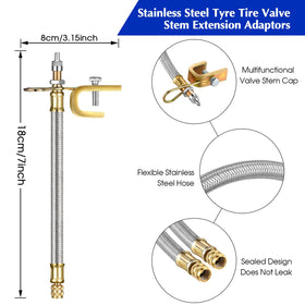 Hotop braided hose close-up highlighting stainless steel strength