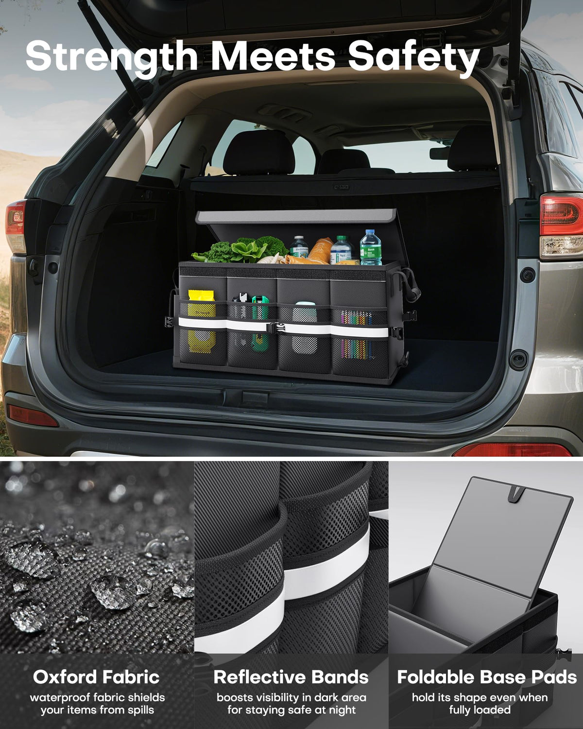 HOTOR folded flat to illustrate compact storage convenience