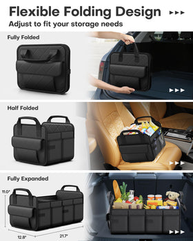 HOTOR collapsed and folded flat illustrating compact storage convenience
