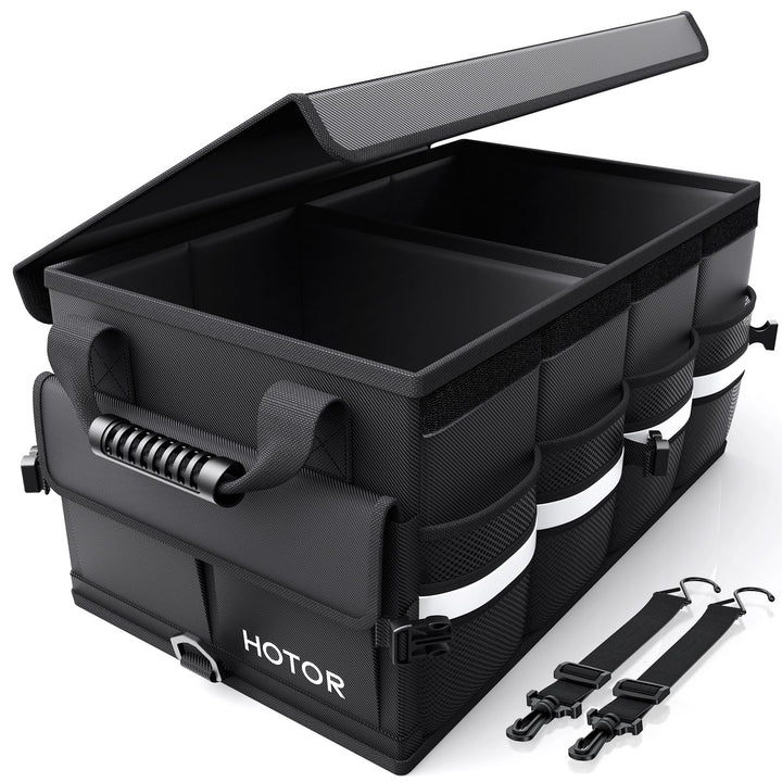 HOTOR front view open with compartments showing organized cargo benefit