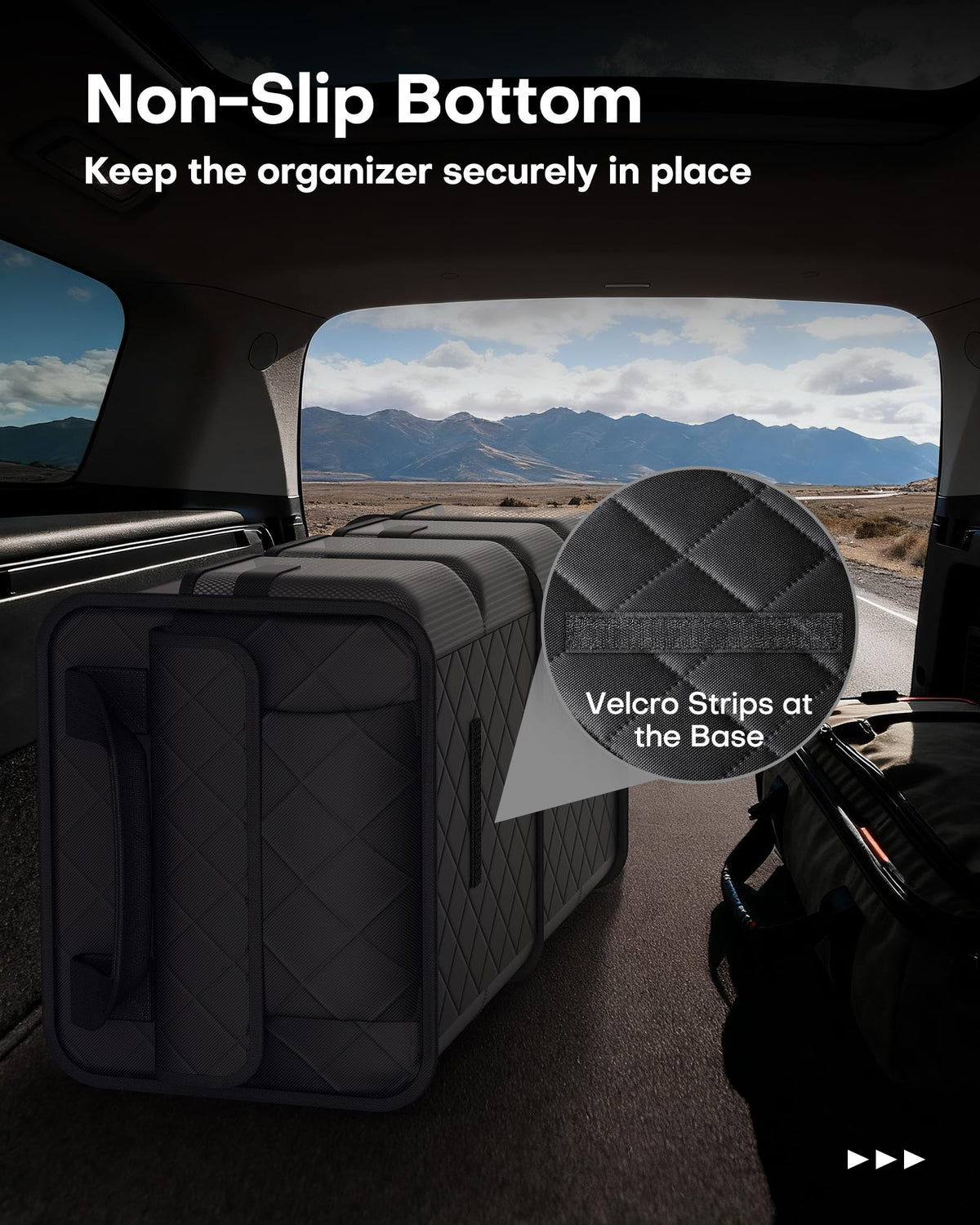 HOTOR front Velcro pocket open showing easy-access storage for manuals and tools