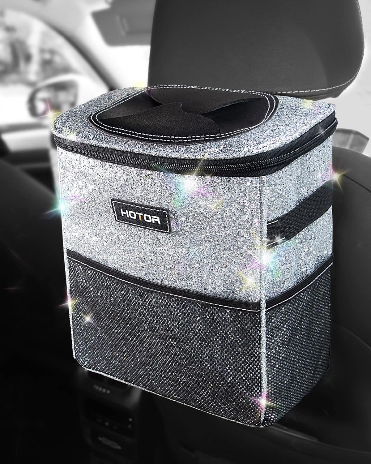 HOTOR front view showing compact trash can and quick-access design