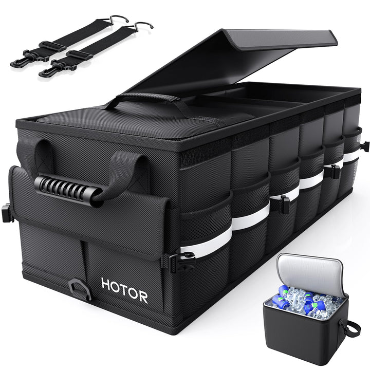 HOTOR front view showing full organizer and handles for easy lifting