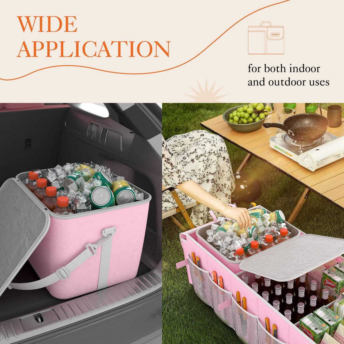 HOTOR elastic mesh pocket detail holding bottles for quick-access benefit