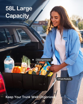 HOTOR open organizer with groceries visible for fast access