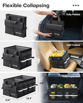 HOTOR reinforced base and side panels showing strong support benefit
