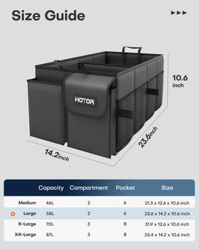 HOTOR adjustable Velcro sides folded to fit narrow spaces