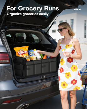 HOTOR next to grocery bags for size comparison showing generous capacity