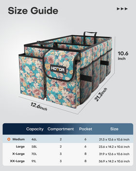 HOTOR open top showing two compartments for easy access benefit