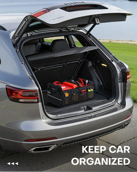 HOTOR dual carry handles being lifted between trunk and home benefit: effortless transport