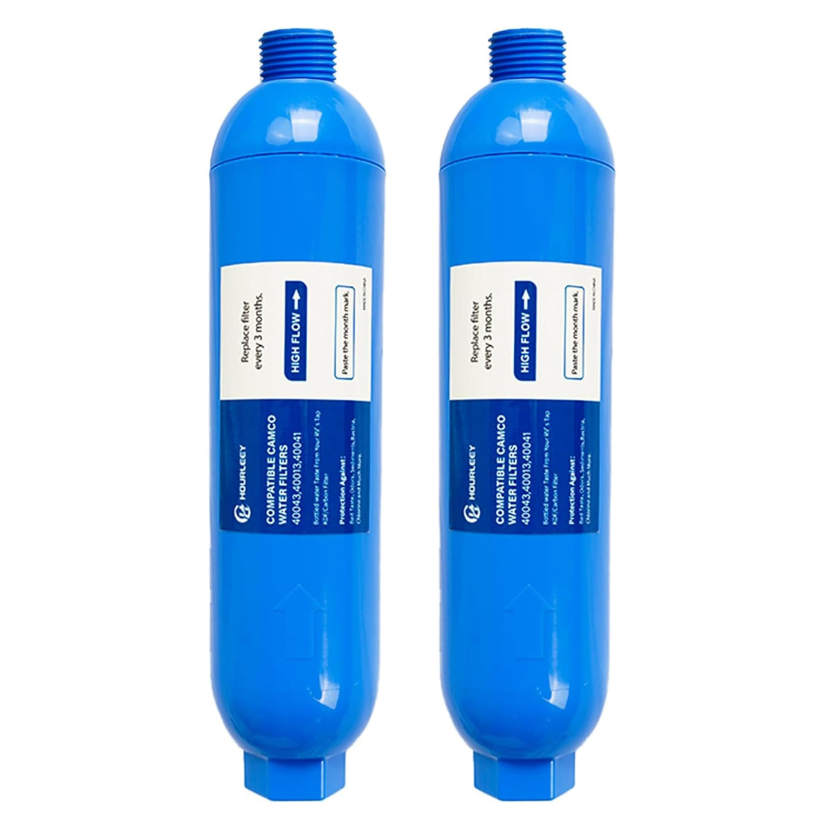 Hourleey front packaging showing two inline filters and benefits