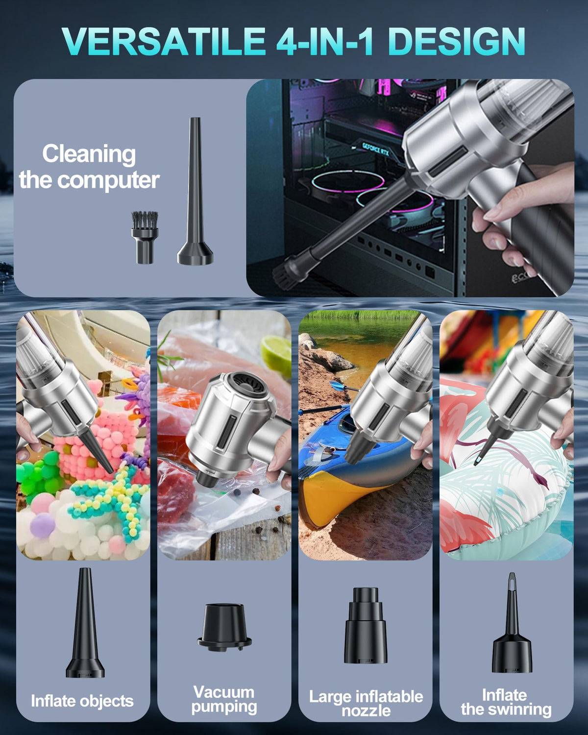 houscly vacuum in use cleaning car seat crevice removing crumbs and pet hair benefit
