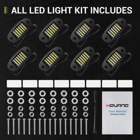 Hovano kit packaging with screws tape and ties enabling easy installation