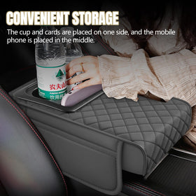 Hovom cup holder and phone slot image showing secure placement for items