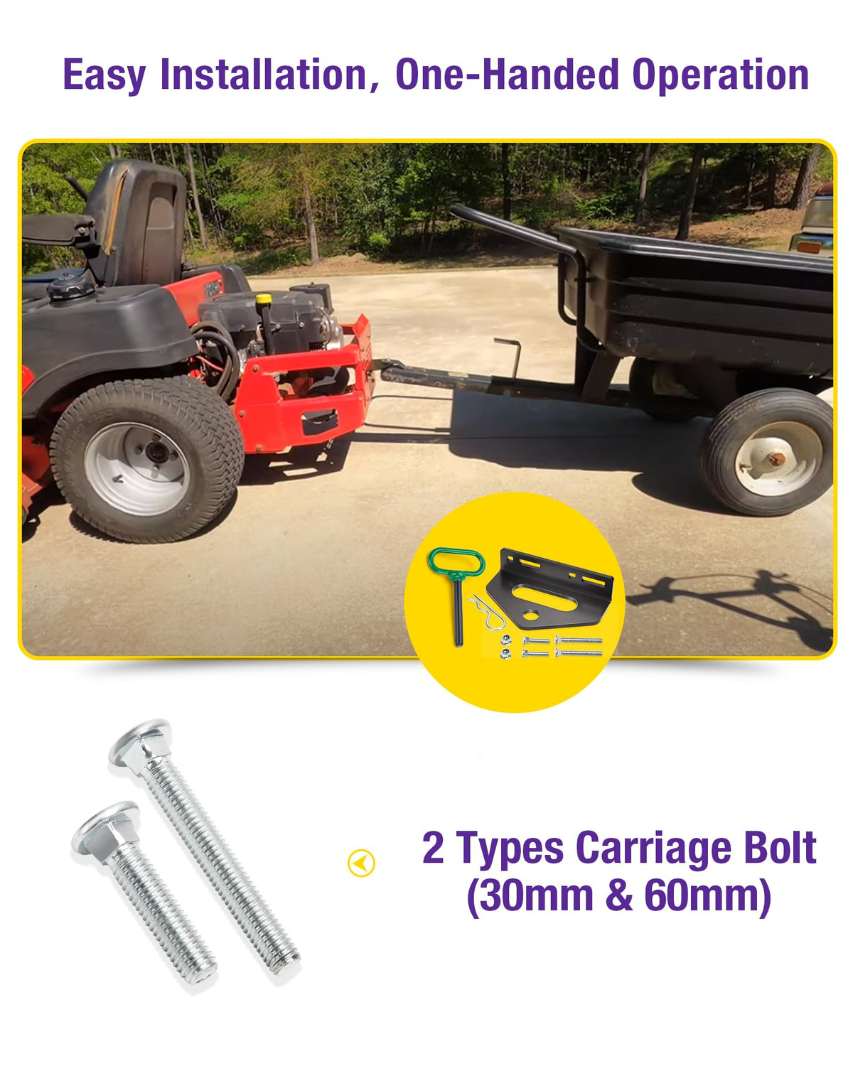 HOWBOW wide 4.6x1.5 inch chain slot for versatile strap and hook attachment