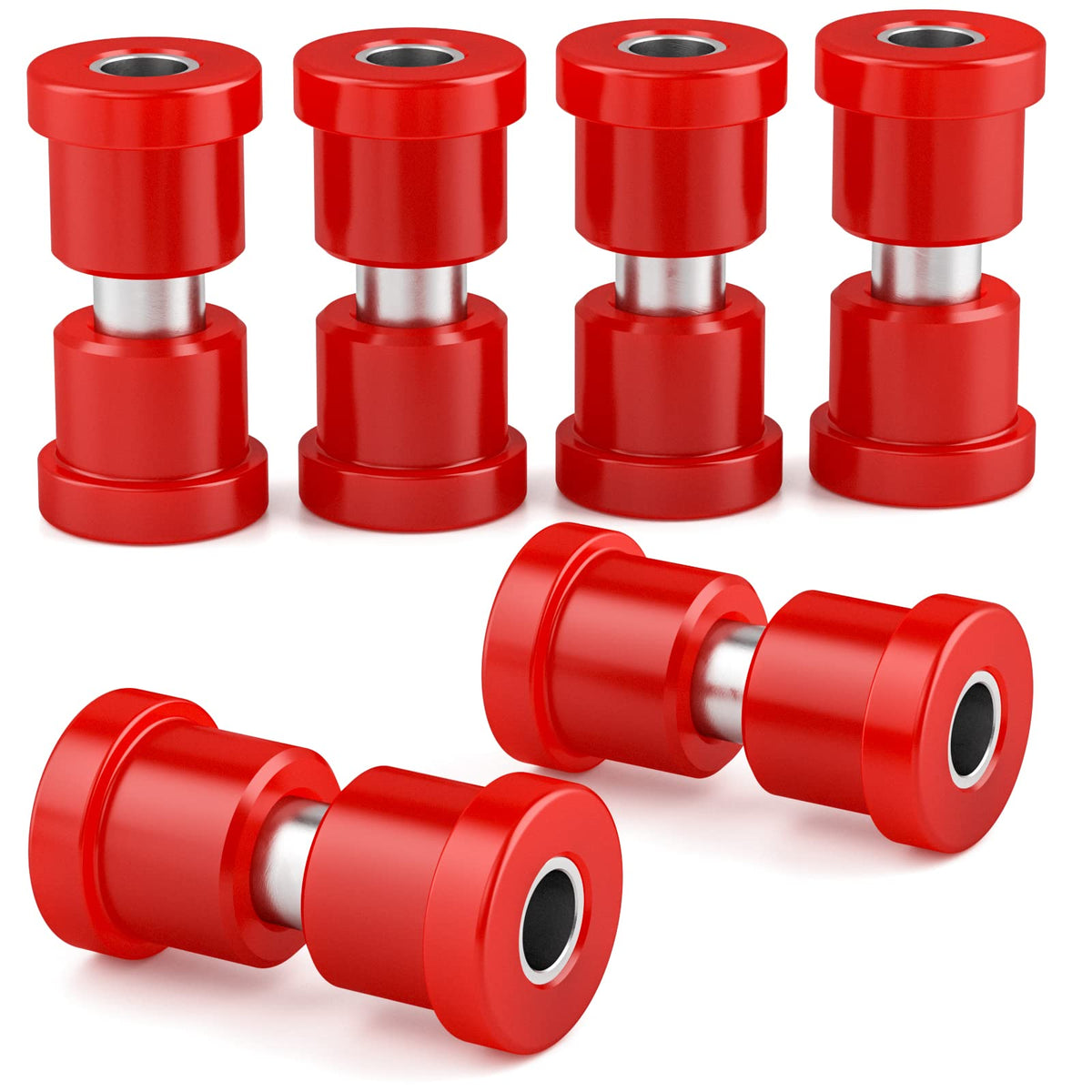HOWBOW front packaging showing complete rear leaf spring bushing kit benefit durability