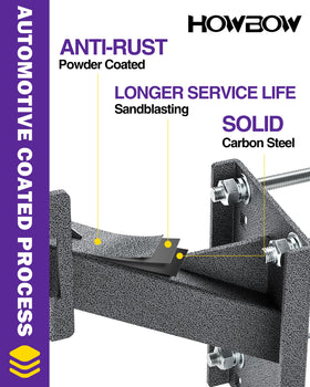 HOWBOW hardware kit with carriage bolts for fast no-drill installation