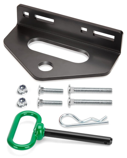 HOWBOW front view of hitch assembly showing sturdy design and easy mounting