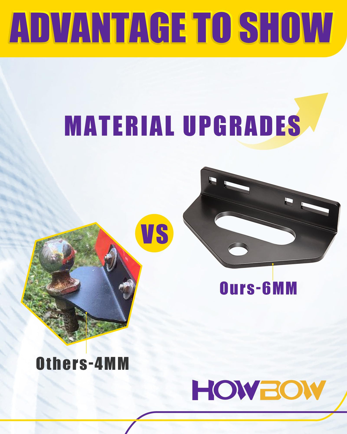 HOWBOW close-up of welds and powder coating demonstrating rust resistance