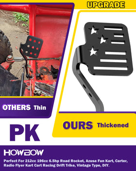 HOWBOW pedal kit held in hands showing size and scale for fit checking