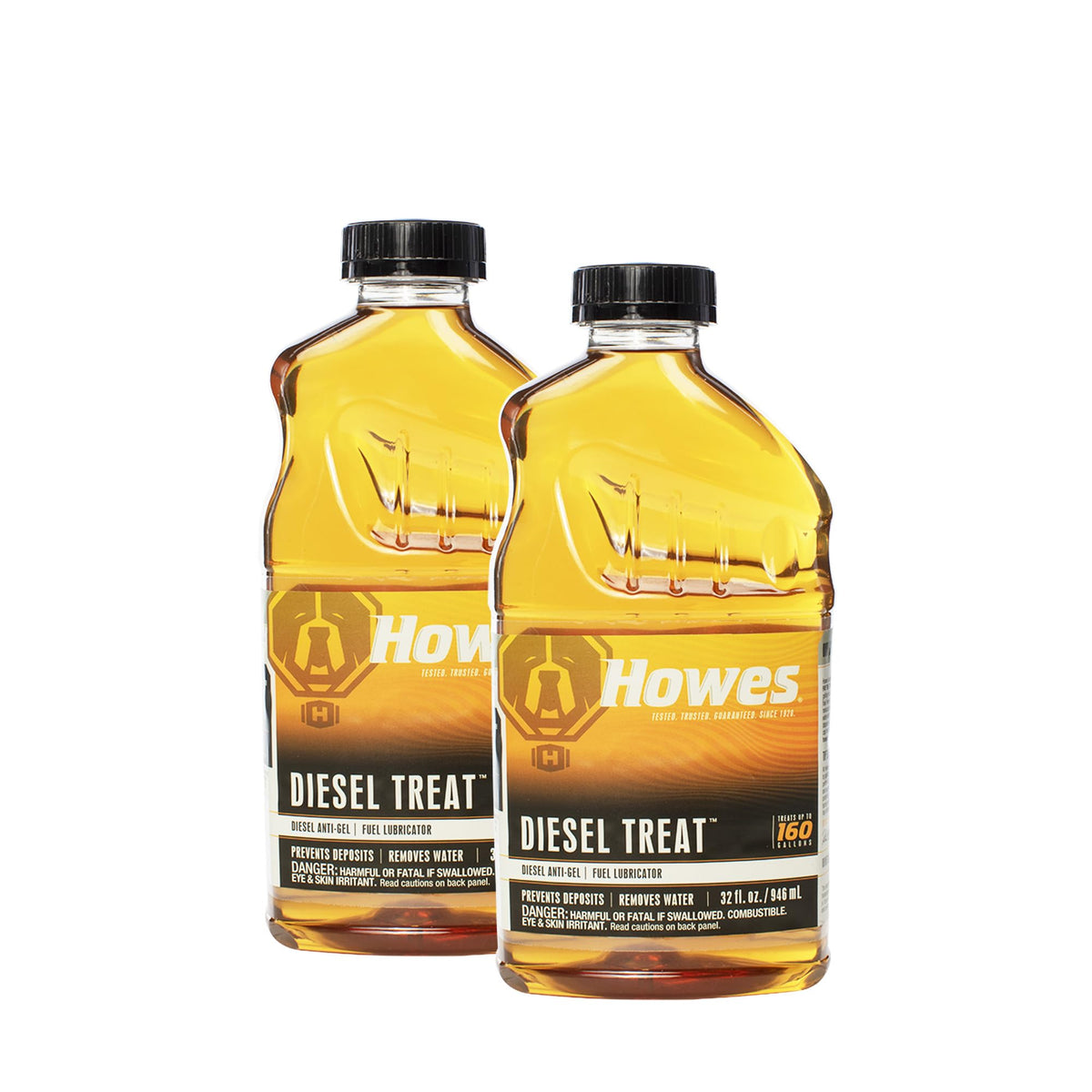 Howes front packaging showing two 32-ounce bottles and winter protection
