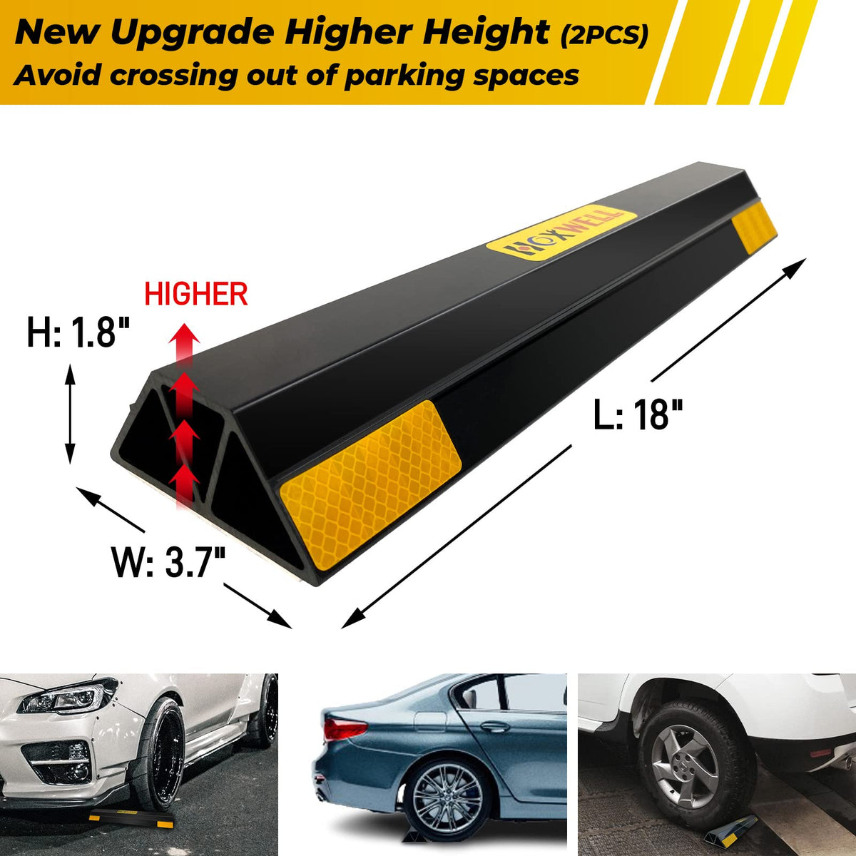 HOXWELL close-up on yellow safety stripe enhances visibility