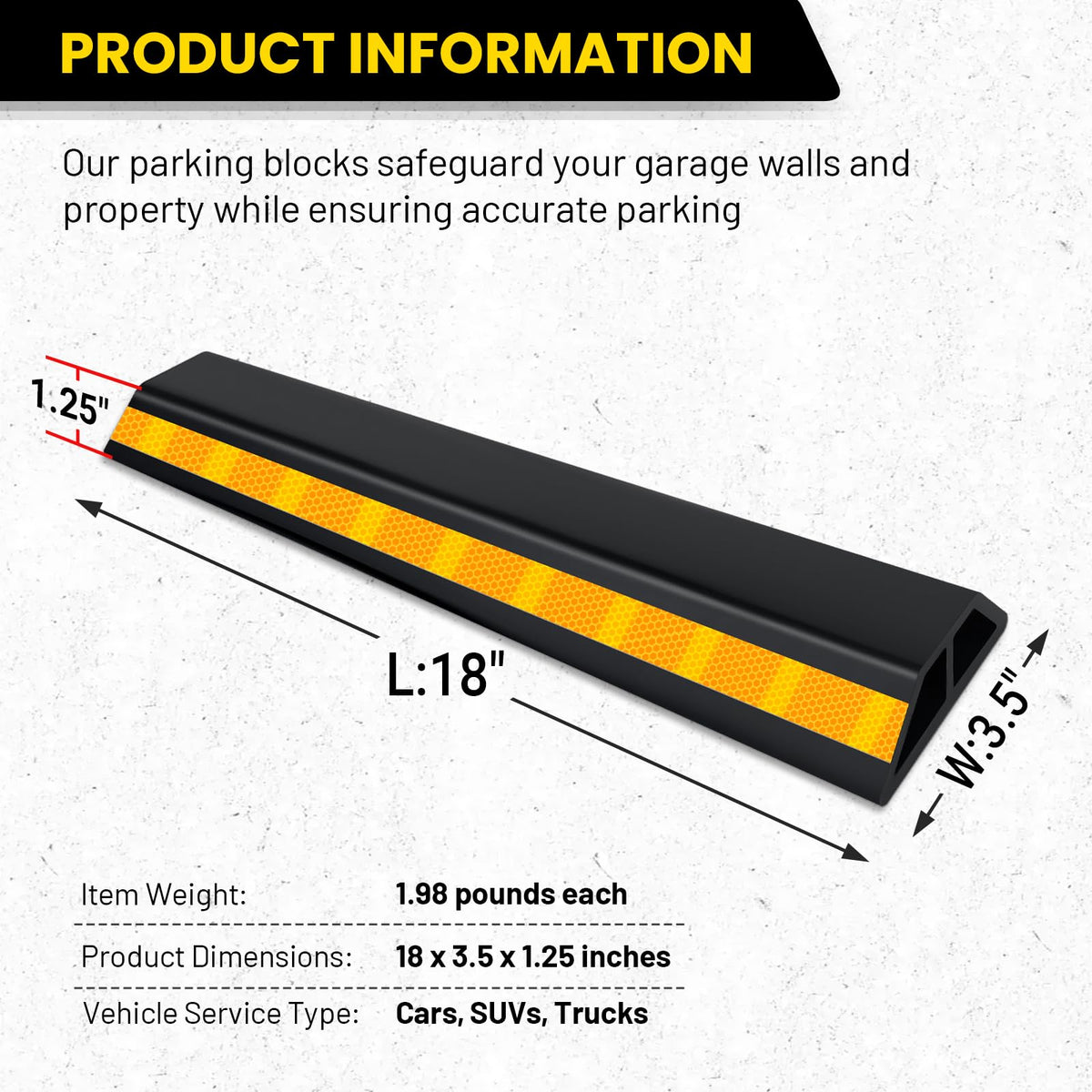 HOXWELL close-up of yellow safety stripes for high visibility and safety