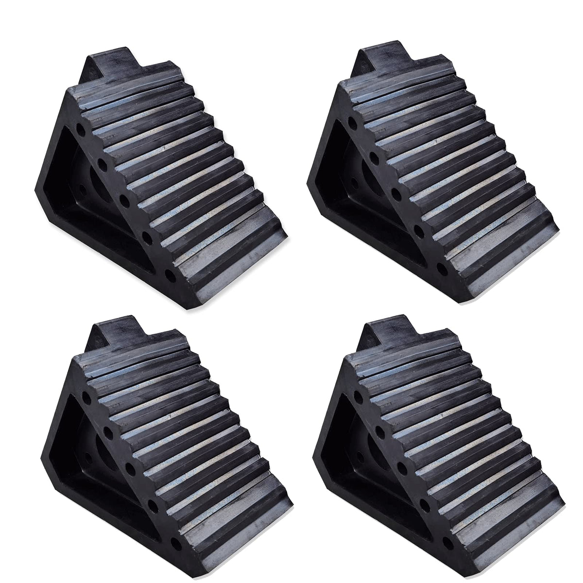 HOXWELL front view of four chocks showing robust design and secure storage benefit
