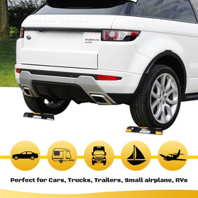 HOXWELL installed in garage with car tire demonstrating stopping point