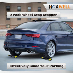 HOXWELL lifestyle car entering garage image showing easier parking and protected bumpers
