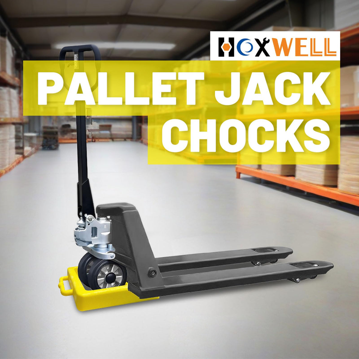 HOXWELL chocks on a loading dock illustrating workplace safety