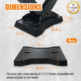 HOXWELL mounted on scissor jack illustrating secure attachment and stability benefit