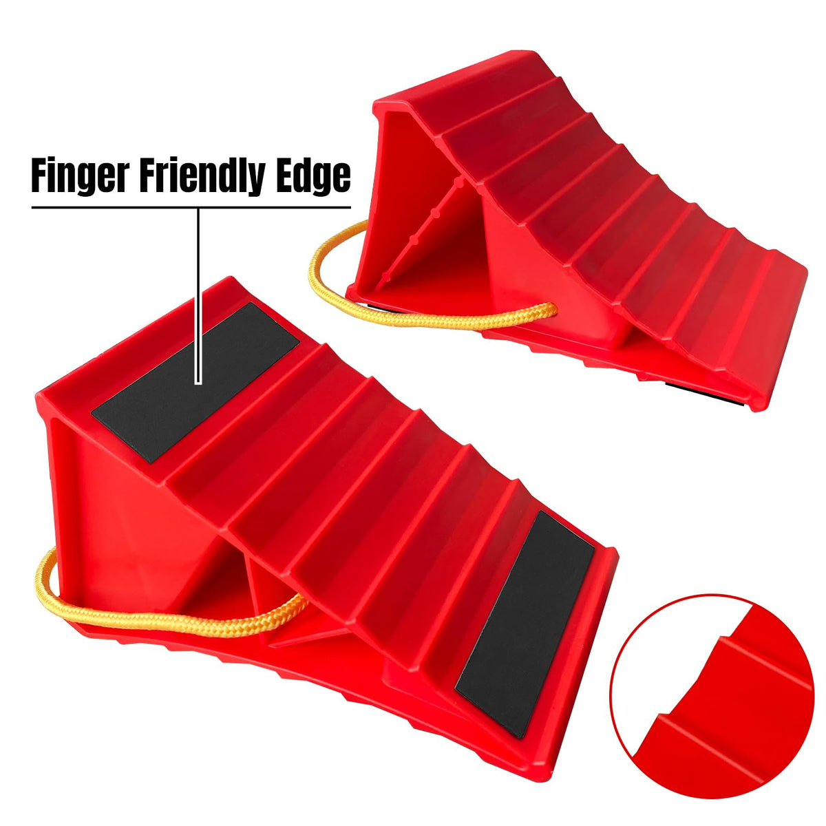 HOXWELL side profile highlighting triangular structure for stable stopping