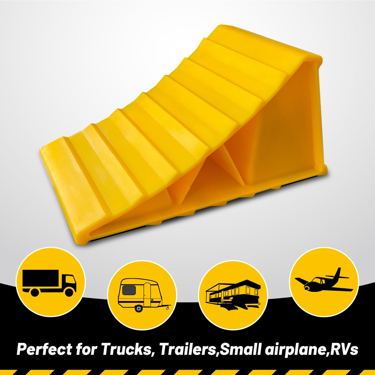 HOXWELL chocks stacked compactly to save space during travel and storage