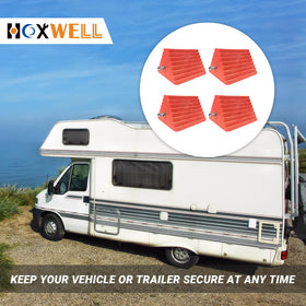 HOXWELL chocks tethered together for organized storage and easy transport