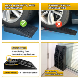 HOXWELL ramps in use giving clear space for jack and undercarriage access