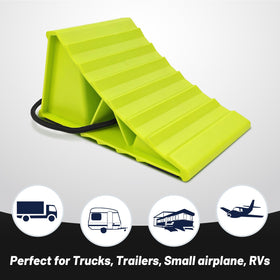 HOXWELL chock next to hand showing compact size and easy handling