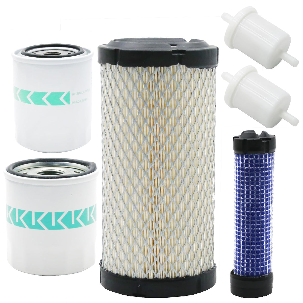 Hoypeyfiy front packaging showing complete Kubota-compatible filter kit benefit clear labeling