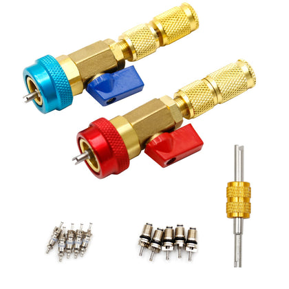 Hoypeyfiy front view of red and blue couplers showing easy identification and fast connection
