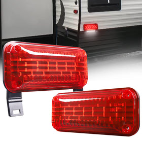HOYUZA front view of both tail lights showing clear lenses and bright signaling