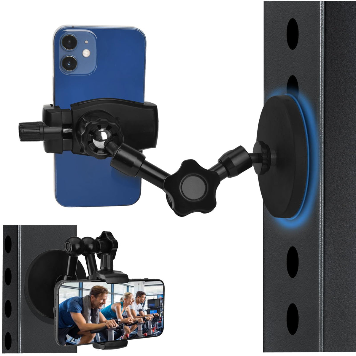 HOYXUN front view mounted on gym machine showing stable hold