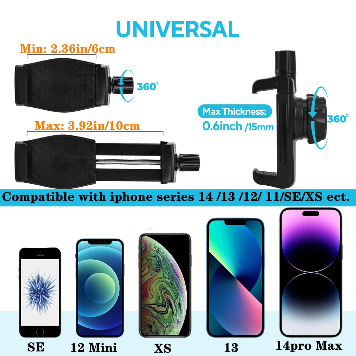 HOYXUN metal arm fully extended showing reach and sturdy support