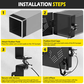 HOZHEM hardware kit with screws and wrench for quick tool-free installation