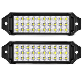 HOZILIFE front view flush mount LED pod showing low-profile fit and bright output