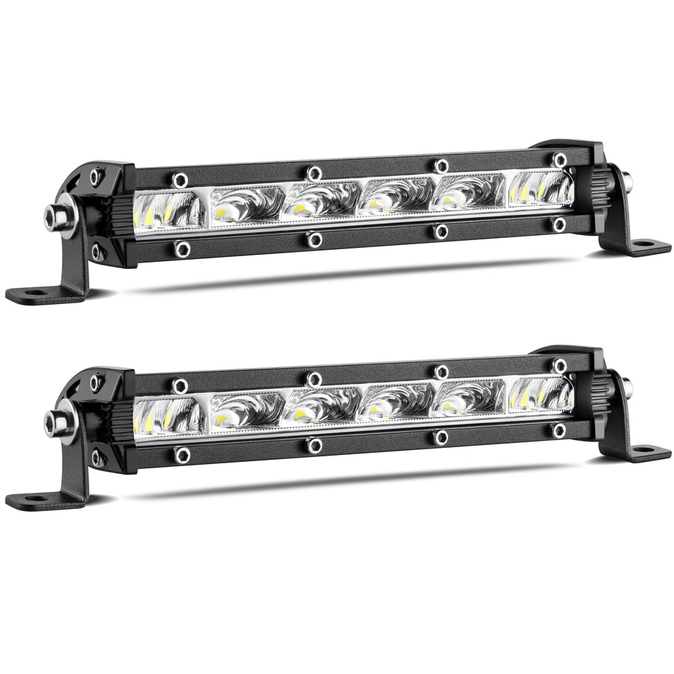 HOZILIFE front view of dual-beam LED pods showing compact brightness benefit